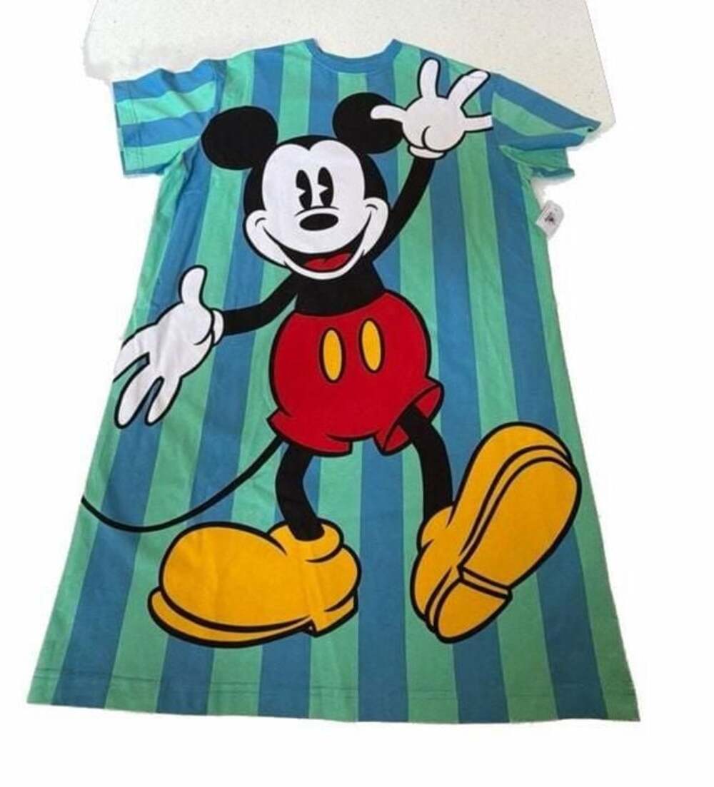 Mickey & Co. Disney Mickey Mouse Striped T-Shirt Dress Size L